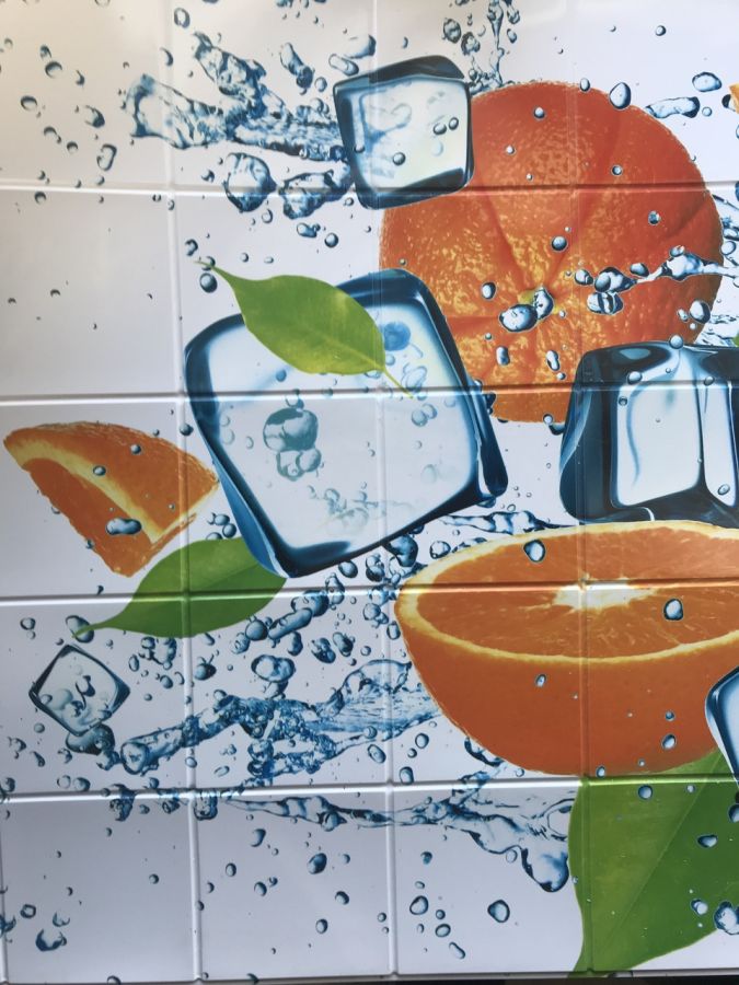 Панель листова декоративна пластикова ПВХ на стіну Апельсин
