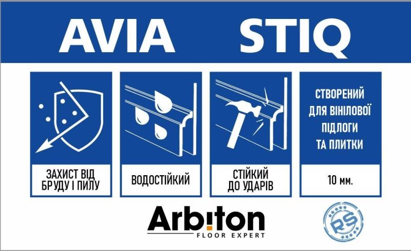 Плінтус підлоговий Arbiton STIQ 80 білий Арбитон (10х80х2400мм)